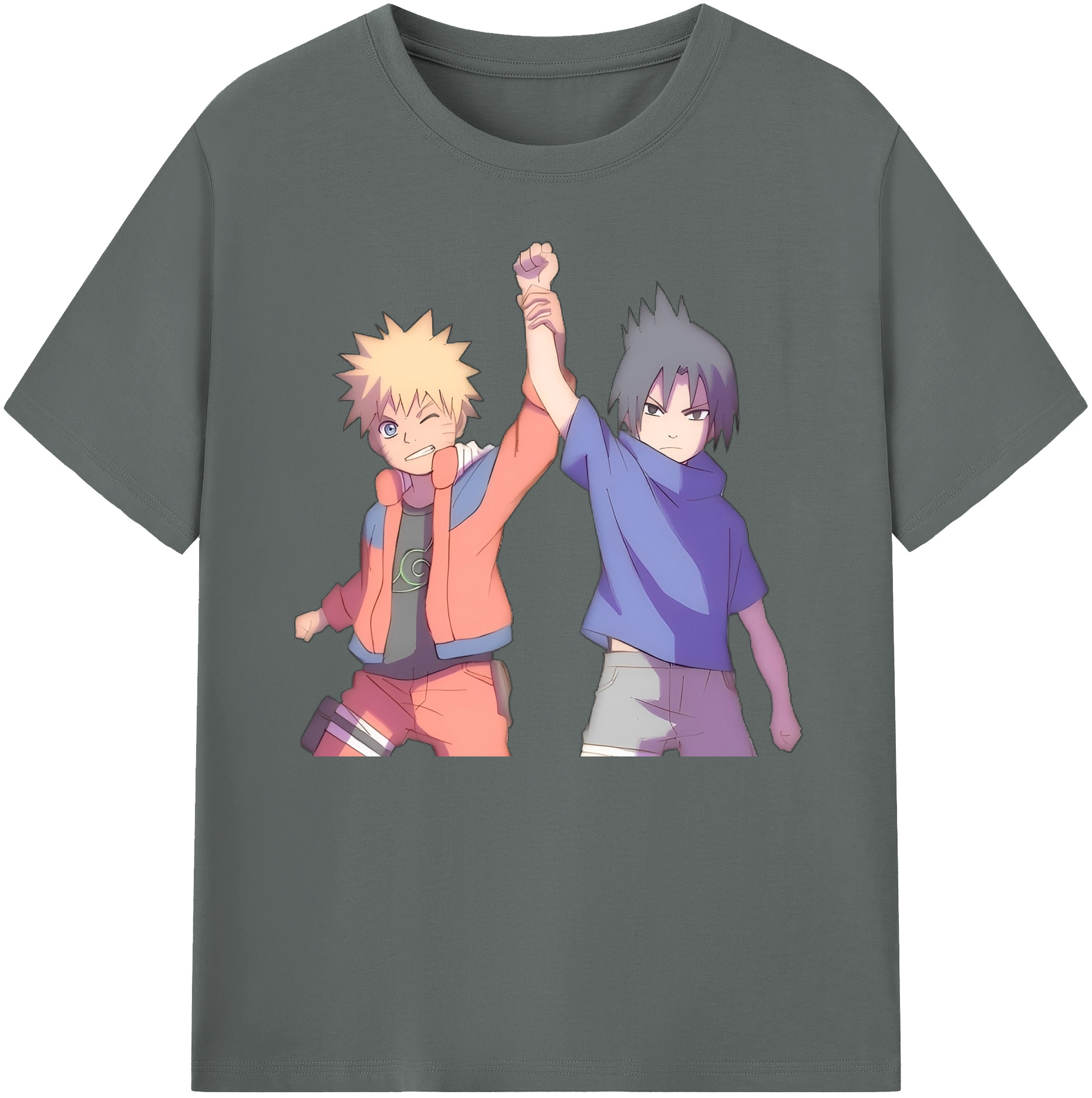 （画像用） NARUTO -ナルト- うちは サスケ Uchiha Sasuke 綿100％ メンズ半袖Tシャツ｜肌触りやわらか＆通気性